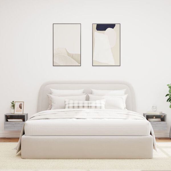 vidaXL TV Wall Cabinet Set of 2 Grey Sonoma Engineered wood