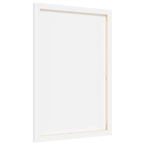 vidaXL Stretched Canvases 12 pcs White Fabric and Solid Wood Pine