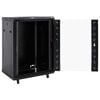 vidaXL Network Cabinet with Storage Black 60 x 60 x 80 cm Steel