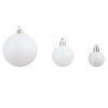 vidaXL Christmas Ball Set of 100 White, Grey Plastic Small, Medium