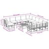 vidaXL Garden Sofa Set 13 pcs Black Aluminium