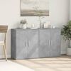 vidaXL Sideboards 2 pcs Concrete Gray 23.6"x12.2"x27.6" Engineered Wood
