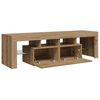 vidaXL TV Cabinet Artisan Oak Engineered Wood, Glass Large TV Cabinet