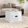vidaXL Coffee Table High gloss white Engineered wood 19.7 in x 19.7 in