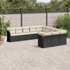 vidaXL Garden Sofa Set Black, Cream white