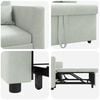 vidaXL Pull out Sofa Bed Single Light gray 90 x 165 x 87 cm Velvet