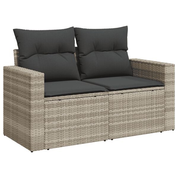 vidaXL Garden Sofa Set Light grey, Dark grey