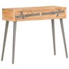 vidaXL Console Table Natural wood tones with grey