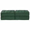 vidaXL Modular Sofa 2 pcs Green 55.12 x 27.56 x 14.17 in Fabric