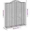 vidaXL Gabion Basket Set of 7 Silver Galvanized Iron Large Durable