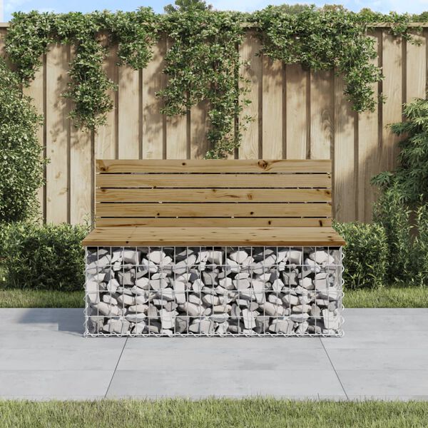 vidaXL Garden Bench Pinewood and Galvanized Steel