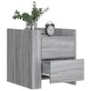 vidaXL Bedside Cabinet Grey Sonoma Engineered Wood Medium Nightstand