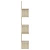 vidaXL Wall Corner Shelf Sonoma Oak Engineered Wood 7.9 x 7.9 x 50.2 in