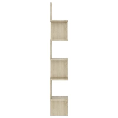 vidaXL Wall Corner Shelf Sonoma Oak 7.9"x7.9"x50.2" Engineered Wood