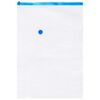 vidaXL Vacuum Travel Bag Set of 10 Transparent and blue Plastic Large