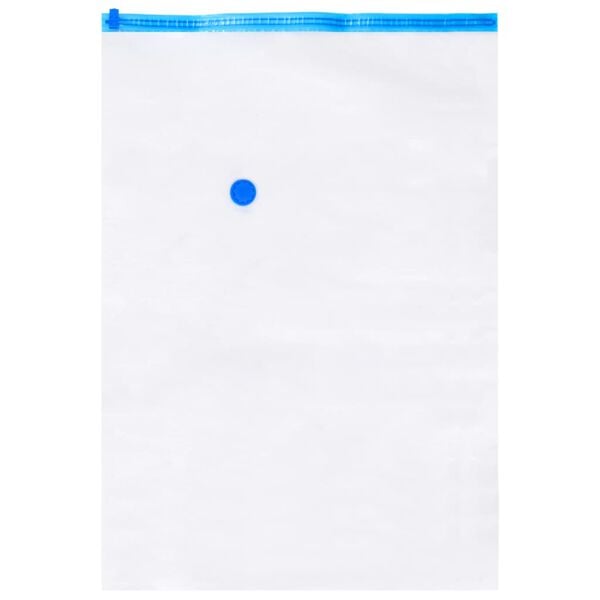 vidaXL Vacuum Travel Bag Set of 10 Transparent and blue Plastic Large