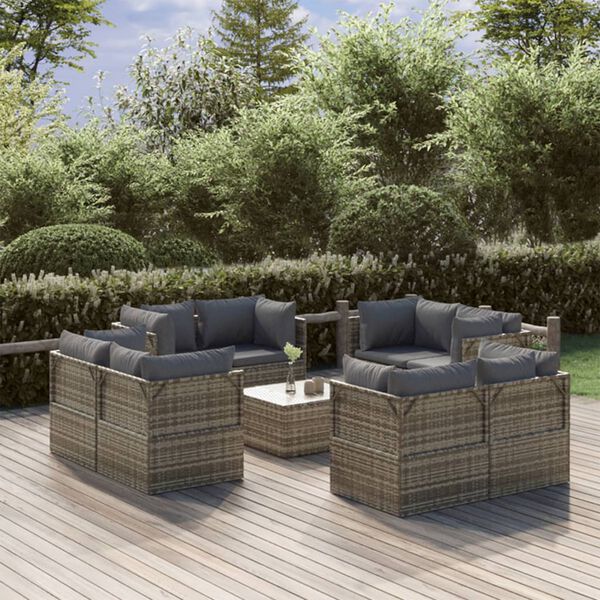 vidaXL Garden Lounge Set Grey