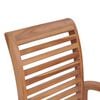 vidaXL Dining Chair Set of 4 Taupe Teak Wood Standard Stackable