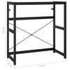 vidaXL Bathroom Washbasin Frame Black Powder-coated iron