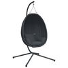 vidaXL Hanging Egg Chair Anthracite Steel 45.3 x 26.0 x 76.0 in