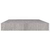 vidaXL Wall Shelf Concrete Grey Honeycomb MDF, Metal 19.7x9.1x1.5 in