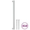 vidaXL Cabinet Handle Set of 10 Silver Stainless steel 12.6 in Durable