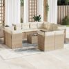 vidaXL Garden Sofa Set Beige, Cream White