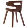 vidaXL Dining Chair Set of 4 Cream and dark brown