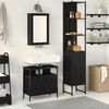 vidaXL Bathroom Furniture Set 3 pcs Black Oak Engineered Wood