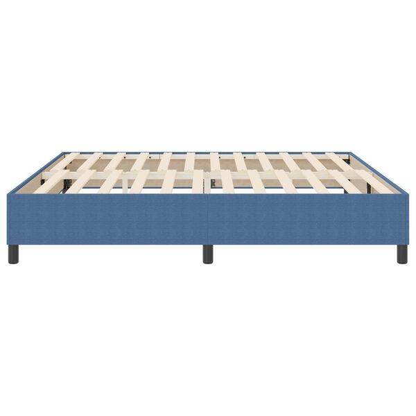 vidaXL Platform Bed Frame Blue 78.74 x 78.74 in Fabric