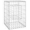 vidaXL Gabion Basket Posts 2 pcs 15.7"x15.7"x23.6" Iron