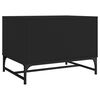 vidaXL Coffee Table Black Engineered wood, glass, steel Medium