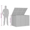 vidaXL Cushion Box Gray PE rattan Large Cushion Box Rectangular