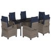 vidaXL Garden Dining Set Grey