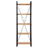 vidaXL Bookcase Natural wood and black