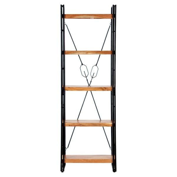 vidaXL Bookcase Natural wood and black