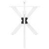 vidaXL Dining Table Leg White Powder-coated steel Adjustable Feet