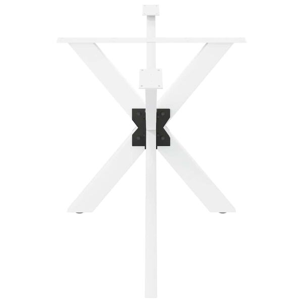 vidaXL Dining Table Leg White Powder-coated steel Adjustable Feet