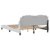 vidaXL Bed Frame "Viana" without Mattress White 59.8"x79.9" Faux Leather