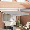vidaXL Retractable Awning Light gray 137.80" x 98.43" fabric