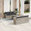 vidaXL Garden Sofa Set Set of 7 Light Grey, Dark Grey