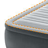 INTEX Airbed White and Grey Vinyl with Velvet Top Layer Queen Airbed