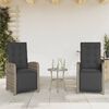 vidaXL Bistro Set Grey PE Rattan Medium UV-resistant materials