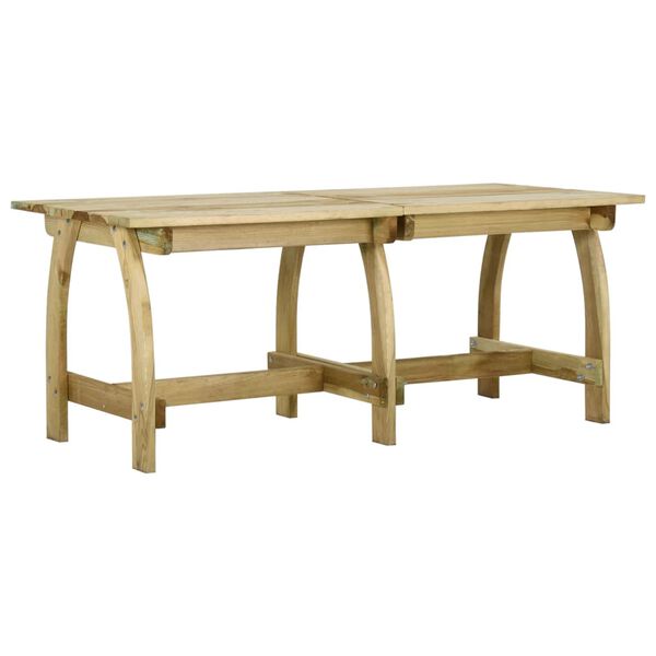 vidaXL Garden Table Green Impregnated Pine Green Impregnated Pine Large