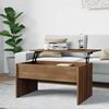 vidaXL Coffee Table Brown Oak Engineered Wood Medium Height-Adjustable
