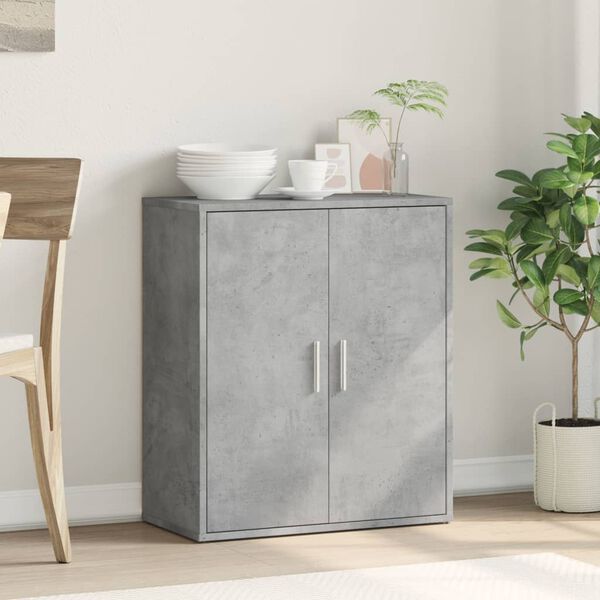 vidaXL Sideboard Concrete Gray Engineered Wood Medium Sideboard