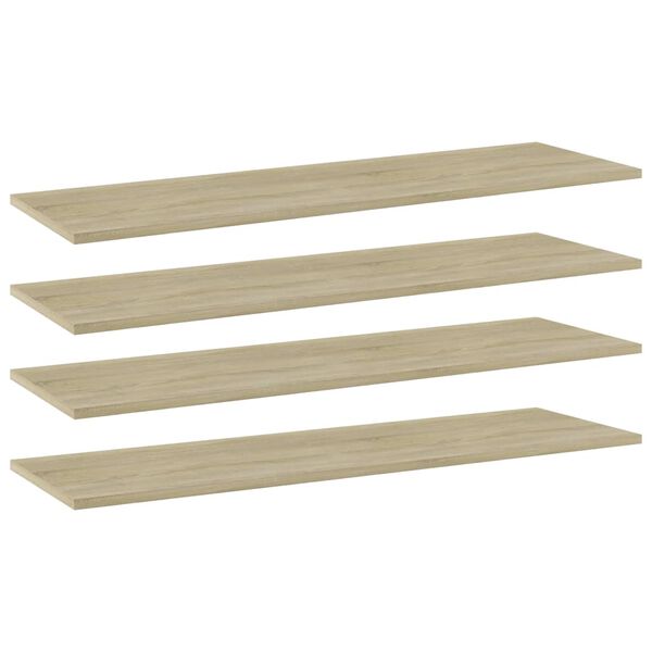 vidaXL Shelf Set of 4 Sonoma oak Engineered wood Large