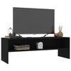 vidaXL TV Cabinet Black Engineered Wood Medium Classic/Traditional