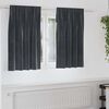 vidaXL Curtains 2 pcs Dark grey 55.12 x 55.12 in Velvet
