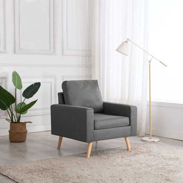 vidaXL Armchair Light grey